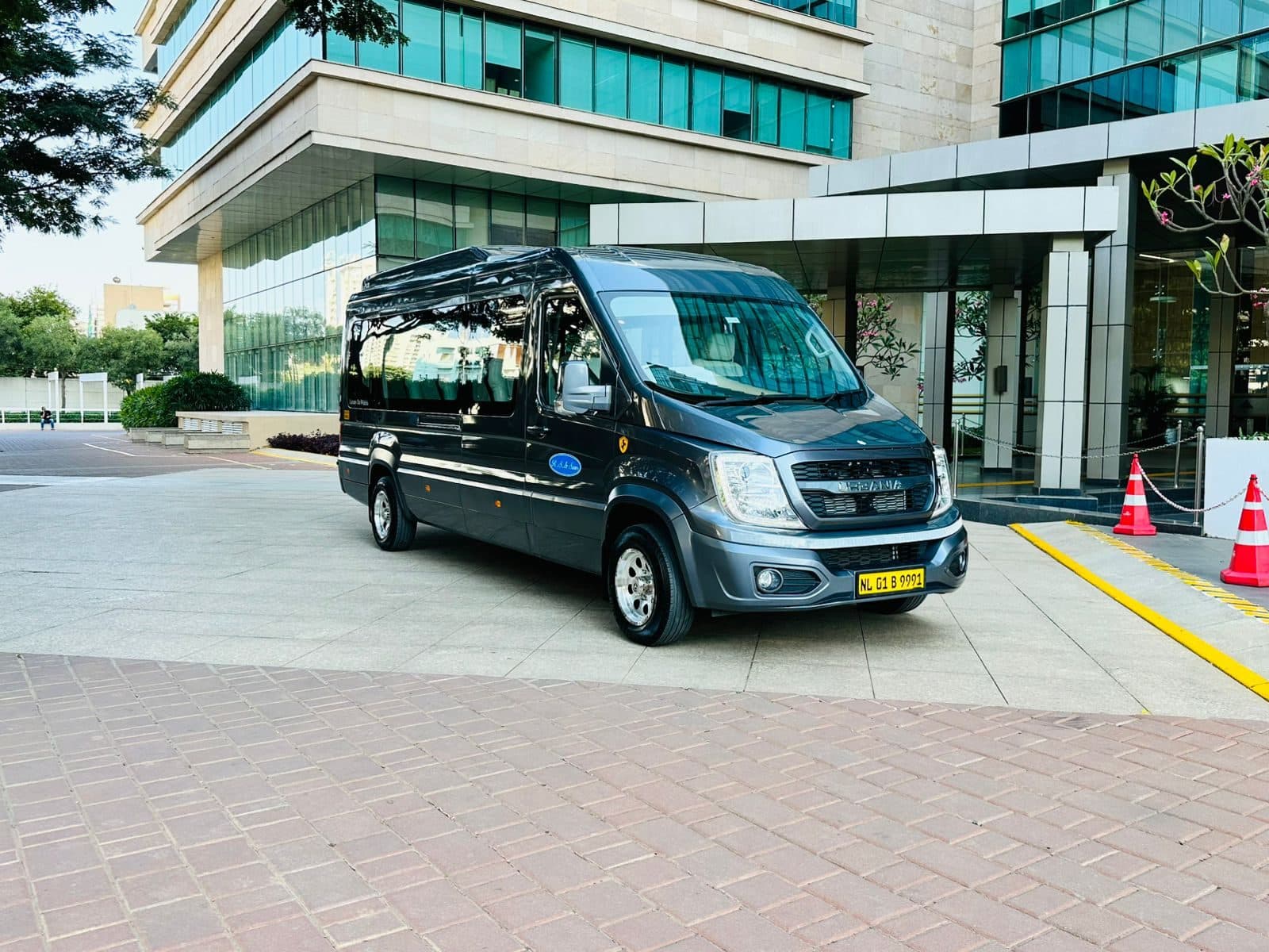 Group travelling in luxury tempo traveller across South India
